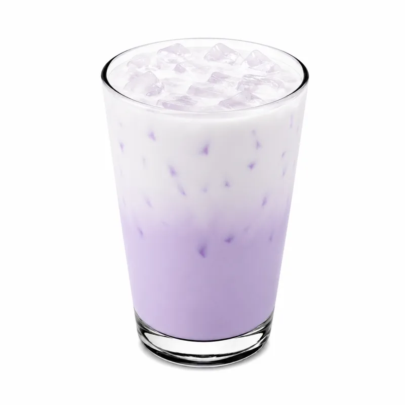 Floral and fragrant. Texas menu only. Lavender Milk Tea
